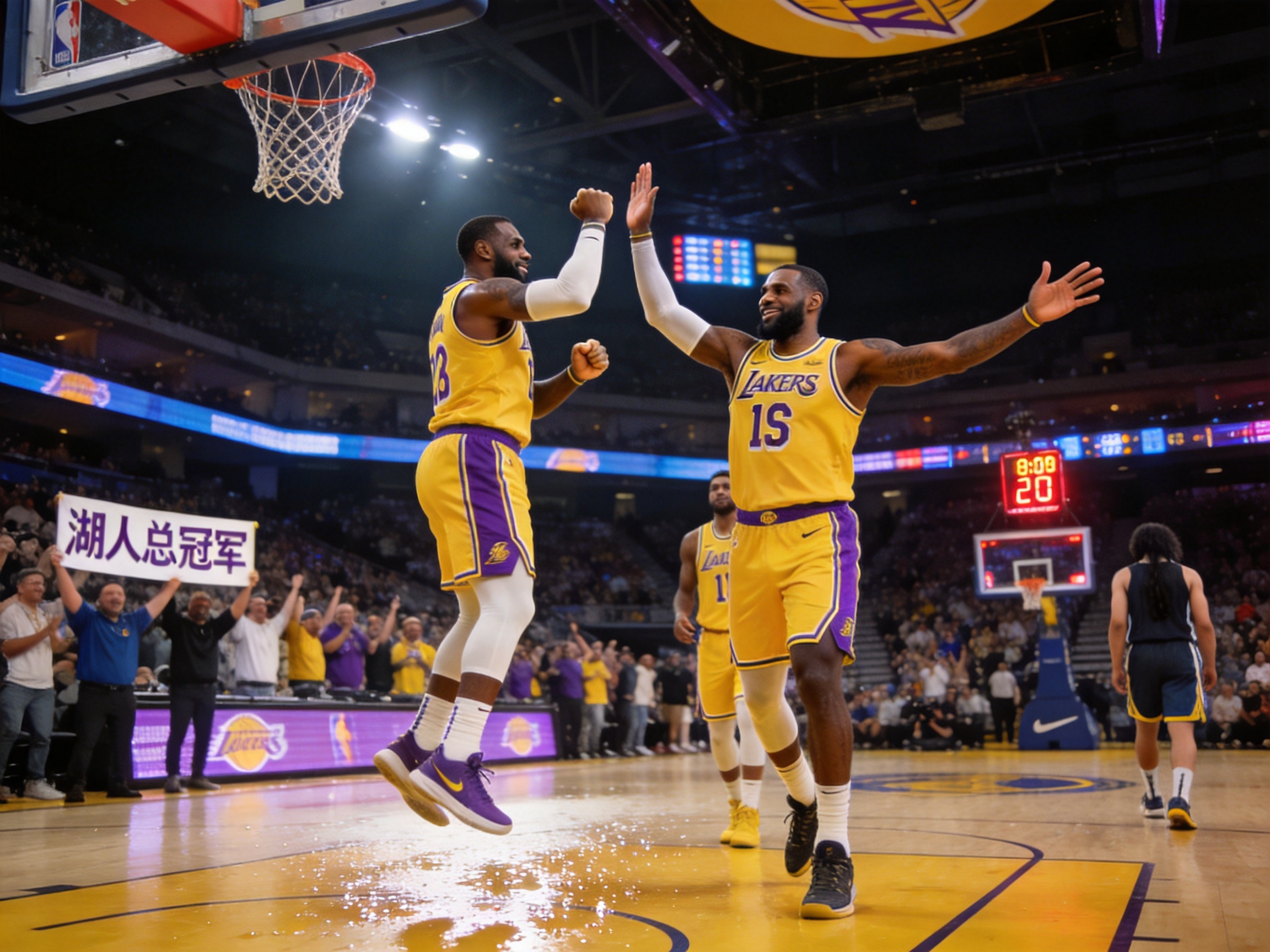 NBA湖人勇士集锦